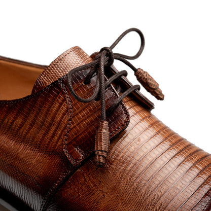 Mezlan Lizard Cap Toe Derby - Luxury Men's Dress Shoe