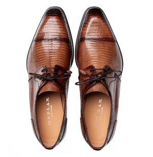 Mezlan Lizard Cap Toe Derby - Luxury Men's Dress Shoe