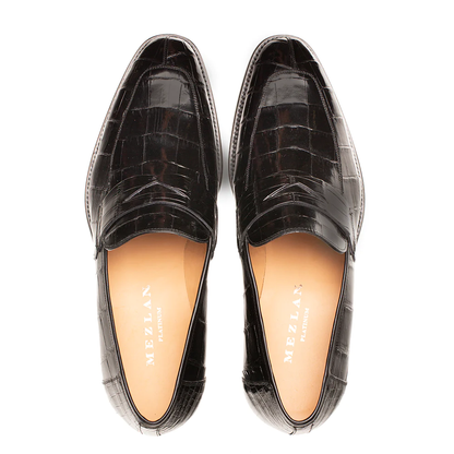 Mezlan Piccolo Alligator Penny Loafer