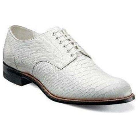 Madison Stacy Adams Mens Shoes Anaconda Leather White 00055-100