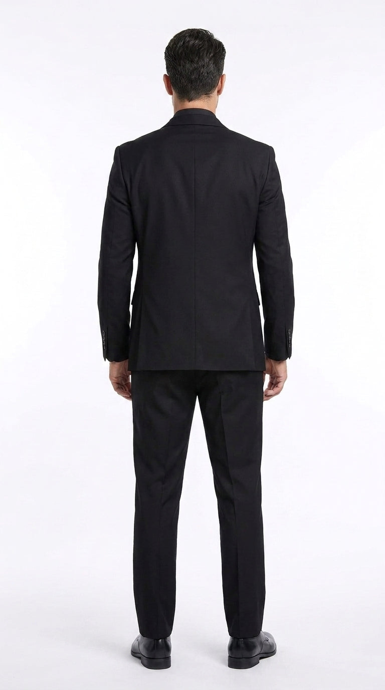 Men’s John Wick Inspired Black Vested Suit, Formal 3 Piece Wedding Business Dress Suit