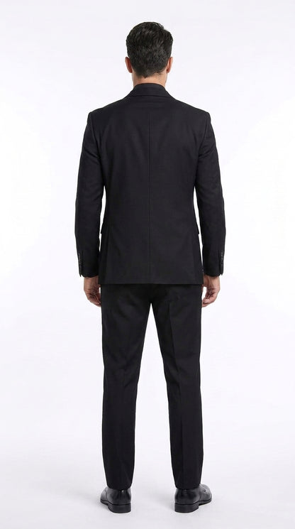 Men’s John Wick Inspired Black Vested Suit, Formal 3 Piece Wedding Business Dress Suit