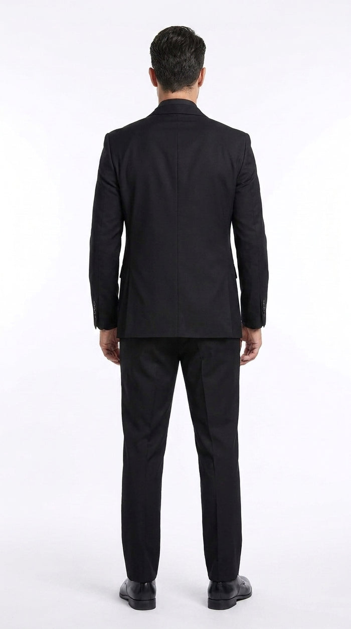 Men’s John Wick Inspired Black Vested Suit, Formal 3 Piece Wedding Business Dress Suit