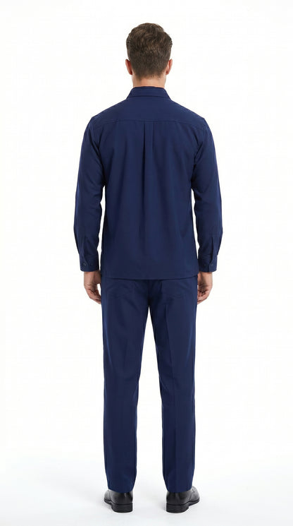 Men’s Apollo King Burgundy 2 Piece Walking Suit with Long Sleeve Shirt Jacket and Matching Pants