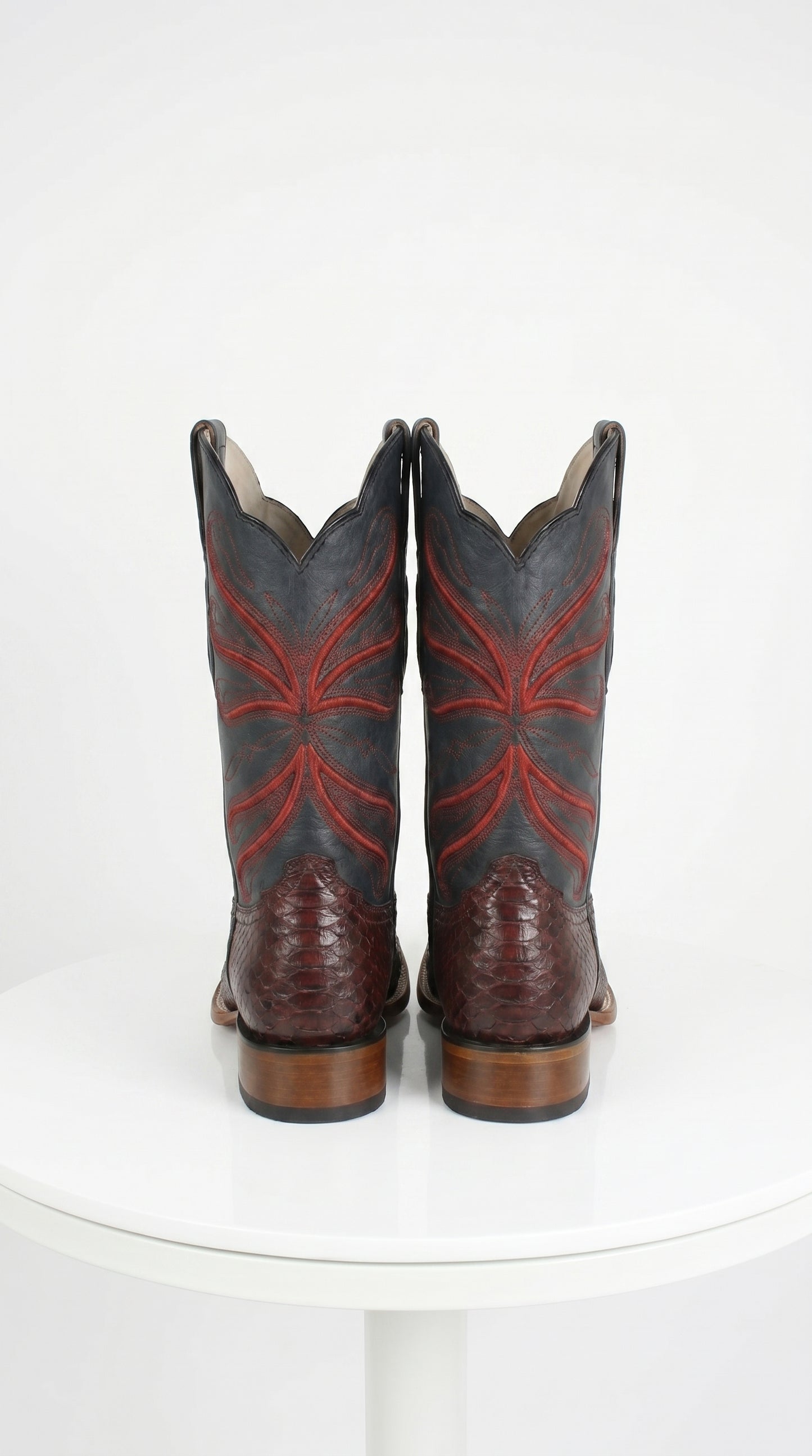Botas de Piton Grabado Horma Rodeo Cuadrada