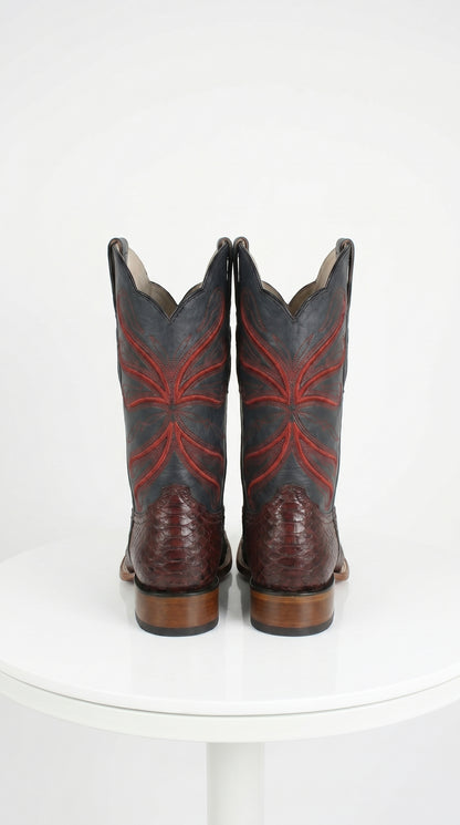 Botas de Piton Grabado Horma Rodeo Cuadrada