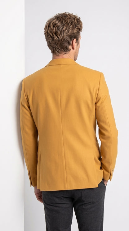 Executive Apparel Ultralux Men’s Gold Blazer Jacket, Formal Sport Coat for Weddings Prom and Parties