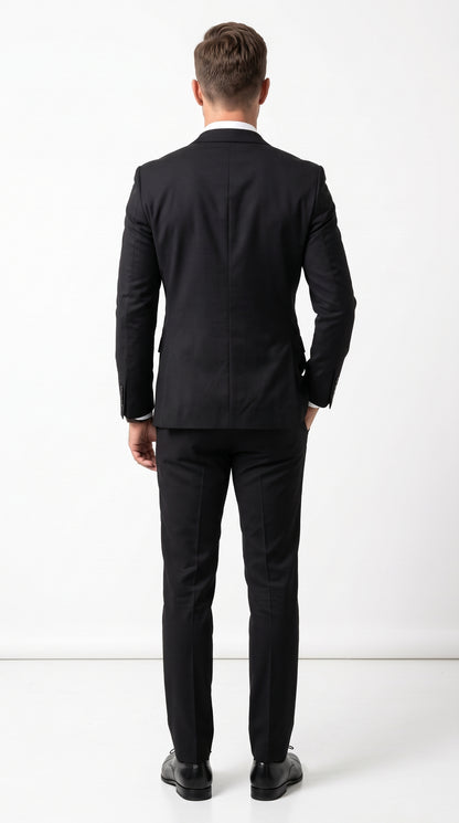Men’s Blues Brothers Black Suit Costume Package, Formal Black Suit with Shirt and Tie