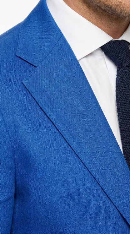 Men's Royal Blue Linen Suit – Modern Fit 2-Piece Tiffany Blue Wedding, Summer & Formal Suit