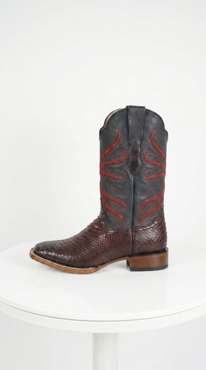 Botas de Piton Grabado Horma Rodeo Cuadrada