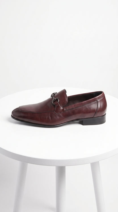 Lombardy Men’s Calf Leather Bit Loafers – Luxury Slip-On Dress Shoes