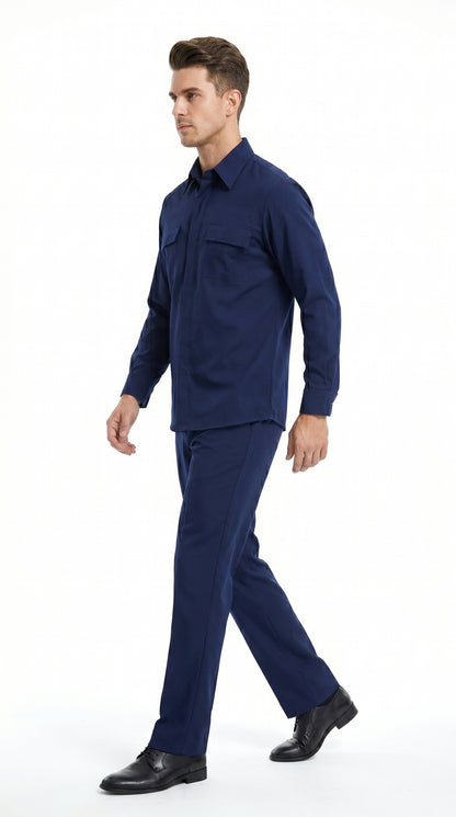 Men’s Apollo King Burgundy 2 Piece Walking Suit with Long Sleeve Shirt Jacket and Matching Pants