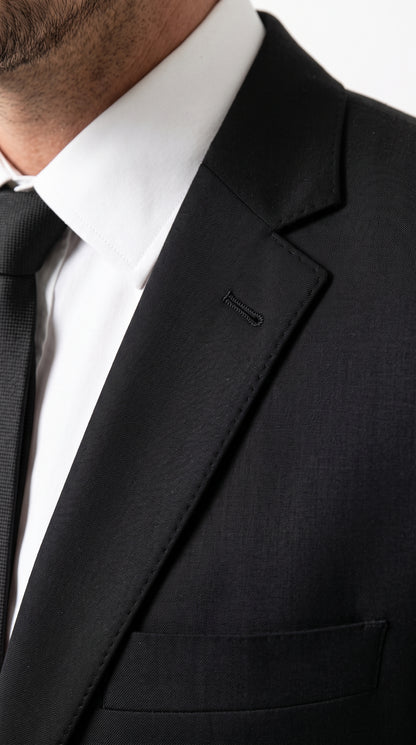 Men’s Blues Brothers Black Suit Costume Package, Formal Black Suit with Shirt and Tie