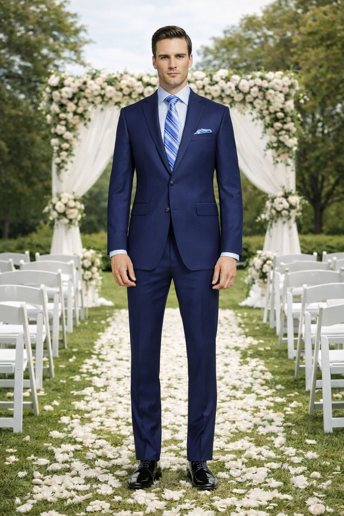 Tiglio 2-Button  Modern Fit in 3-Blue Navy Fabrics