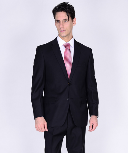 Mantoni Black or Gray 2-Button Slim or Modern Fit Suit