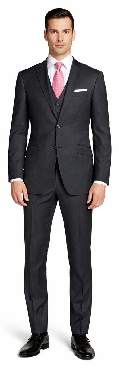 Mantoni Charcoal Two-button Wool Suit