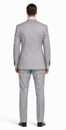 Mantoni Lt. Gray Two-button Wool Suit in Modern or Slim-Fit