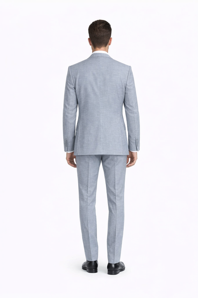 Mantoni Light Gray Suit for Men – Elegant Wedding and Business Formal Suit