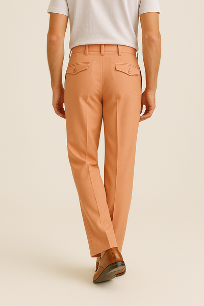 Tiglio Luxe Creamsicle Semi-Wide Leg Wool Marbella Dress Pants TL4013 7   - from alligatorwarehouse.com