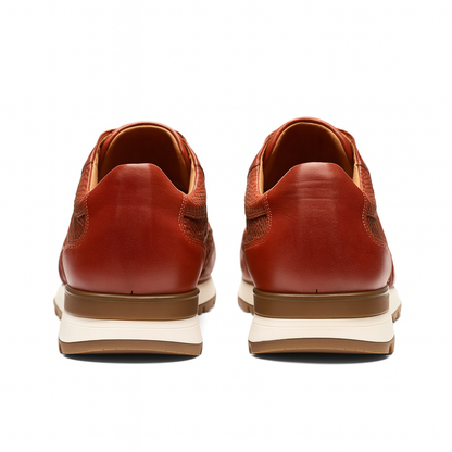 Marco Di Milano Brescia Antique Cognac Python & Calfskin Sneakers