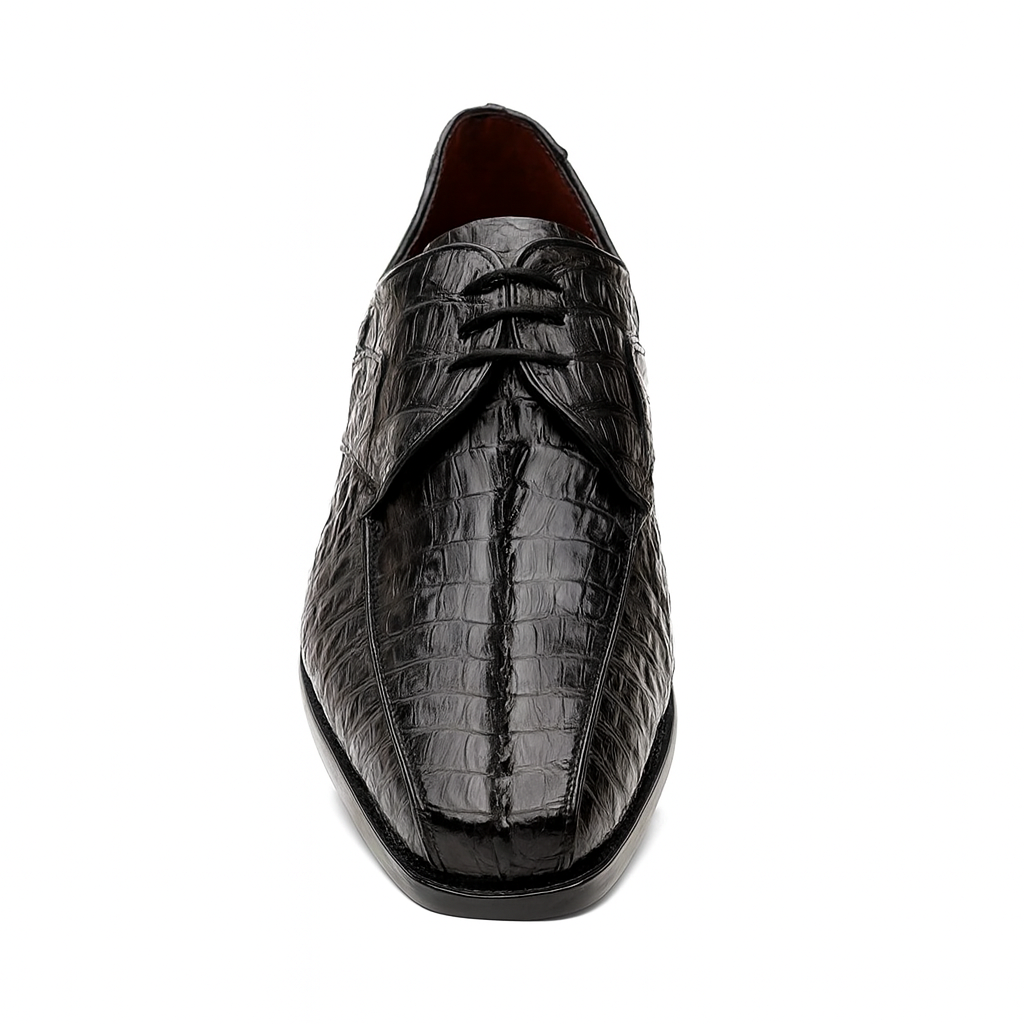 Marco Di Milano Cancun Black Caiman Crocodile Derby 7 CANCUN_CAIMAN FUSCUS_BLACK_8.5  - from alligatorwarehouse.com