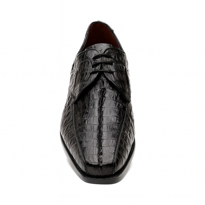 Marco Di Milano Cancun Black Caiman Crocodile Derby 7 CANCUN_CAIMAN FUSCUS_BLACK_8.5  - from alligatorwarehouse.com