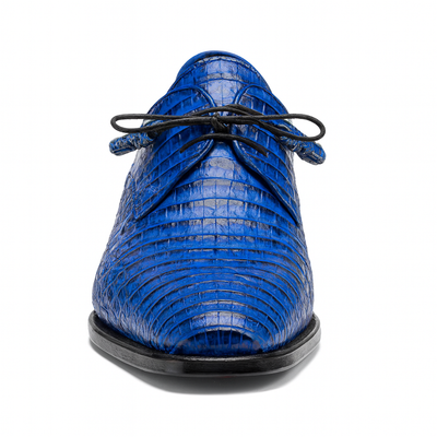 Marco Di Milano Lacio Electric Blue Caiman Crocodile Derby 8 LACIO_CAIMAN FUSCUS_ELECTRIC BLUE_8.5  - from alligatorwarehouse.com