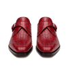 Marco Di Milano Luigi Wine Caiman Crocodile Monk Strap Dress Shoes 7 LUIGI_CAIMAN FUSCUS_WINE_8  - from alligatorwarehouse.com