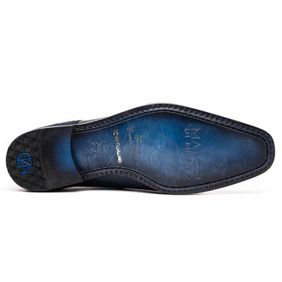 Marco Di Milano Men's Blue Caiman Lizard Derby Shoes Merida 2 MERIDA_CAIMAN FUSCUS-LIZ RING_BLUE_8  - from alligatorwarehouse.com