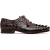 Marco Di Milano Men's Brown Hornback Exotic Shoes Bike Toe Cancun 2 CANCUN_CAIMAN FUSCUS_BROWN_9  - from alligatorwarehouse.com