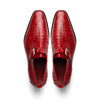 Marco Di Milano Mens Red  Caiman Gator Dress Shoes Rovigo 2 ROVIGO_CAIMAN FUSCUS_RED_9  - from alligatorwarehouse.com