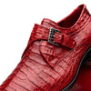 Marco Di Milano Mens Red  Caiman Gator Dress Shoes Rovigo 3 ROVIGO_CAIMAN FUSCUS_RED_9  - from alligatorwarehouse.com