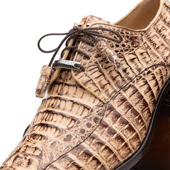 Marco Di Milano Mens Rustic Tan Caiman Gator Derby Apricena