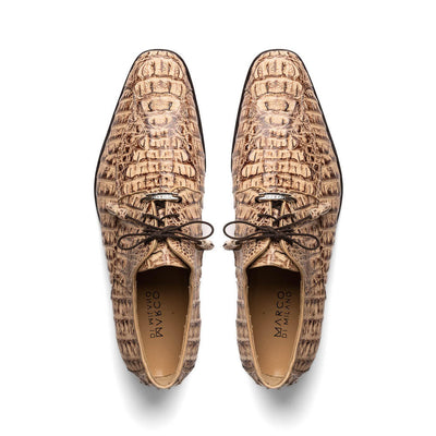 Marco Di Milano Mens Rustic Tan Caiman Gator Derby Apricena 3 APRICENA_CAIMAN FUSCUS_RUS ORIX_8  - from alligatorwarehouse.com