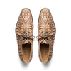 Marco Di Milano Mens Rustic Tan Caiman Gator Derby Apricena 3 APRICENA_CAIMAN FUSCUS_RUS ORIX_8  - from alligatorwarehouse.com