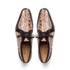 Marco Di Milano Mens White and Brown Caiman Gator Derby Caribe 3 CARIBE_CAIMAN FUSCUS_R.WITHE-BROWN_8  - from alligatorwarehouse.com