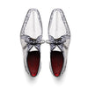 Marco Di Milano Mens White Caiman Gator Derby Caribe 3 CARIBE_CAIMAN FUSCUS_NEWSPAPER/WHITE_9  - from alligatorwarehouse.com