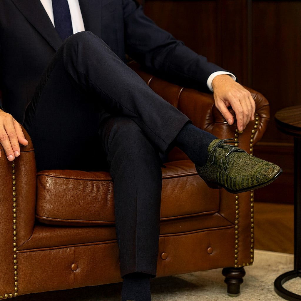 Marco Di Milano Apricena Caiman Crocodile Derby in Woodgreen