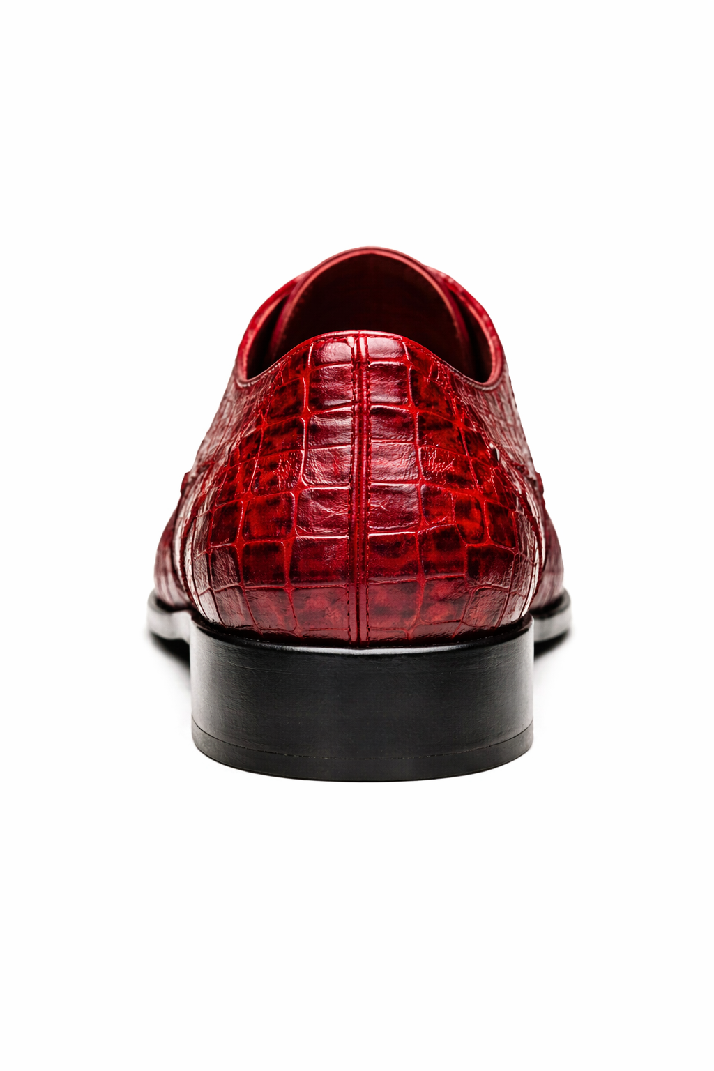 Marco Milano Exotic Caiman Shoes Wine Burgundy Gator Derby Lacio