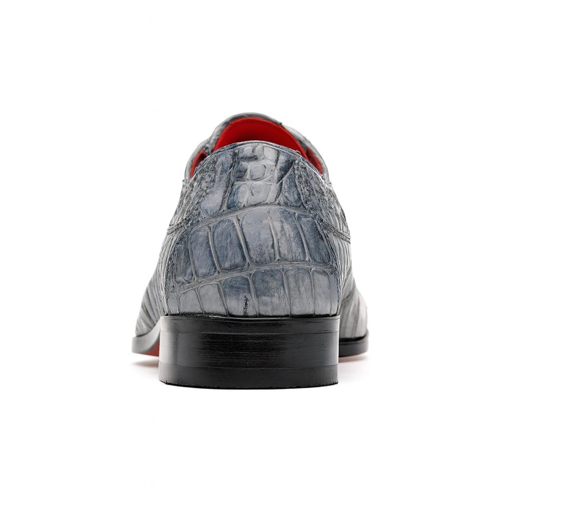 Marco Milano Exotic  Shoes  Grey Hornback  Dress Shoe Cancun