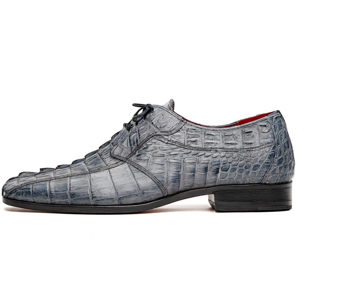 Marco Milano Exotic  Shoes  Grey Hornback  Dress Shoe Cancun