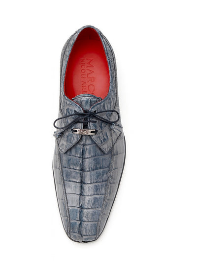 Marco Milano Exotic  Shoes  Grey Hornback  Dress Shoe Cancun 6 CANCUN_CAIMAN FUSCUS_GRAY_9.5  - from alligatorwarehouse.com