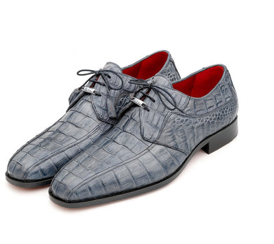 Marco Milano Exotic  Shoes  Grey Hornback  Dress Shoe Cancun 7 CANCUN_CAIMAN FUSCUS_GRAY_9.5  - from alligatorwarehouse.com