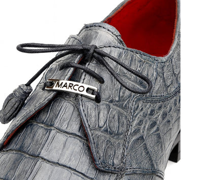 Marco Milano Exotic  Shoes  Grey Hornback  Dress Shoe Cancun 9 CANCUN_CAIMAN FUSCUS_GRAY_9.5  - from alligatorwarehouse.com