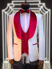 Marco Lorenzo Premium Paisley Red Velvet 4pc Suit W/ Matching Bowtie 2 Q1-2544  - from alligatorwarehouse.com
