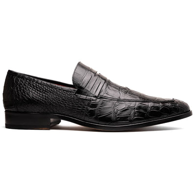 Marco Di Milano Matteo Black Alligator Penny Loafer 1 MATTEO_ALLIGATOR_BLACK_8  - from alligatorwarehouse.com