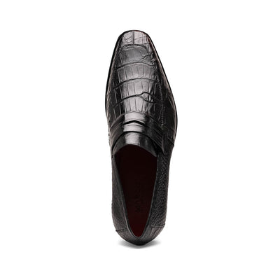 Marco Di Milano Matteo Black Alligator Penny Loafer 3 MATTEO_ALLIGATOR_BLACK_8  - from alligatorwarehouse.com