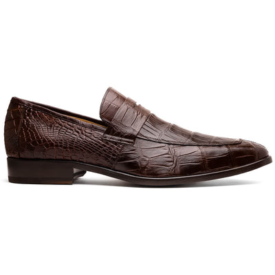 Marco Di Milano Matteo Brown Alligator Penny Loafer 1 MATTEO_ALLIGATOR_BROWN_8  - from alligatorwarehouse.com
