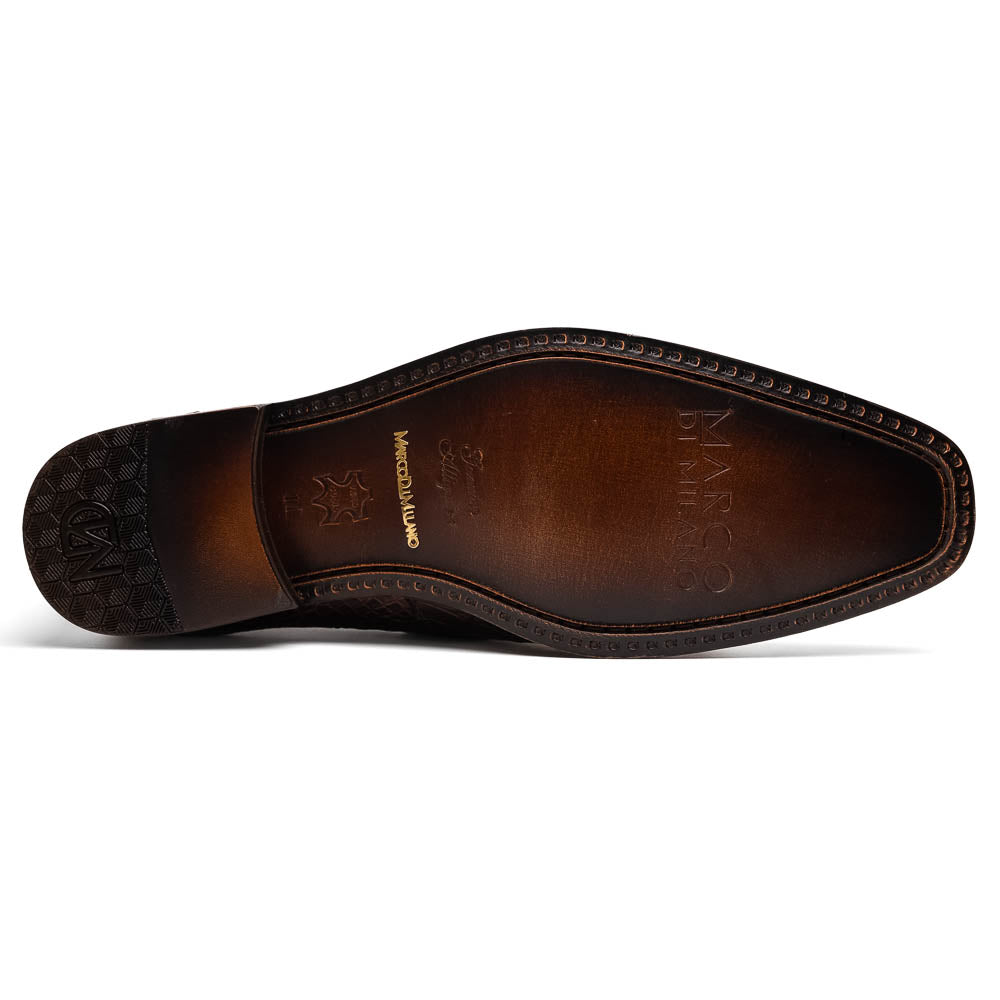 Marco Di Milano Matteo Alligator Penny Loafers Brown