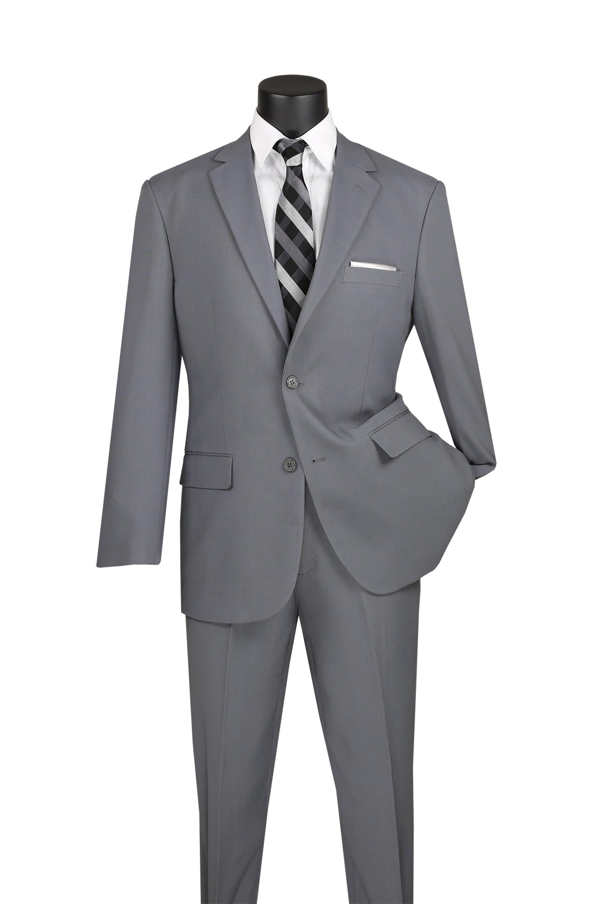 Medium Grey Regular Fit 2 Piece Suit 1 SO12PP_MEDIUMGRAY_46S  - from alligatorwarehouse.com